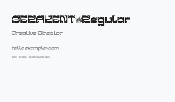 GERAKENT-Regular Business Card