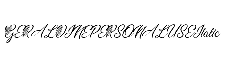 GERALDINE PERSONAL USE Italic  नि: शुल्क फ़ॉन्ट्स डाउनलोड