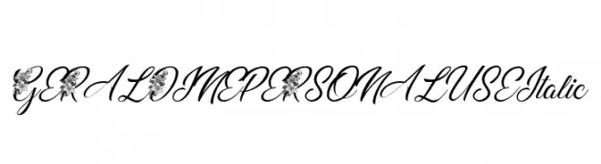 GERALDINE PERSONAL USE Italic  免费字体下载