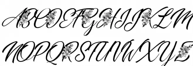 GERALDINE PERSONAL USE Italic Schriftart Groß