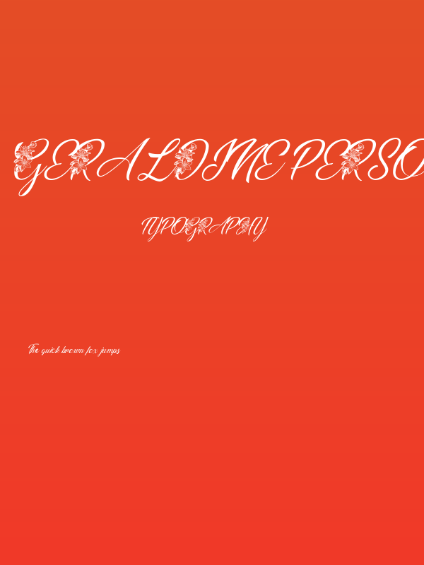 GERALDINE PERSONAL USE Italic Poster