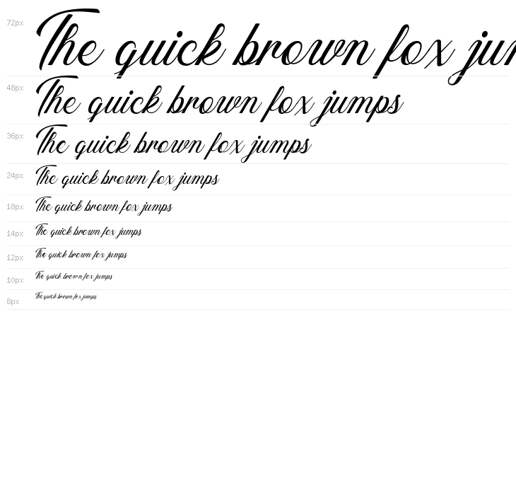 GERALDINE PERSONAL USE Italic Waterfall