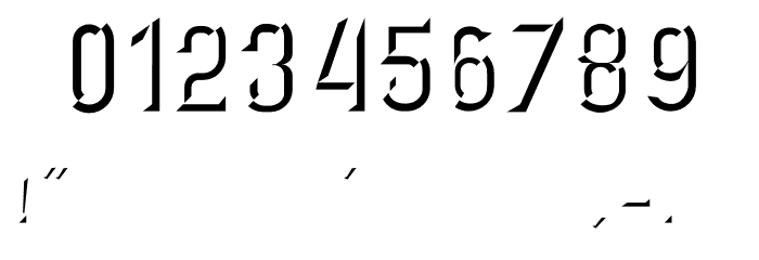 GERONIMO DARK Font OTHER CHARS