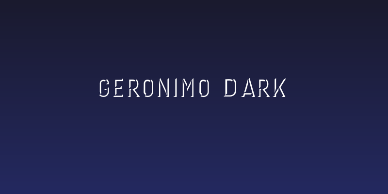 GERONIMO DARK Social Header