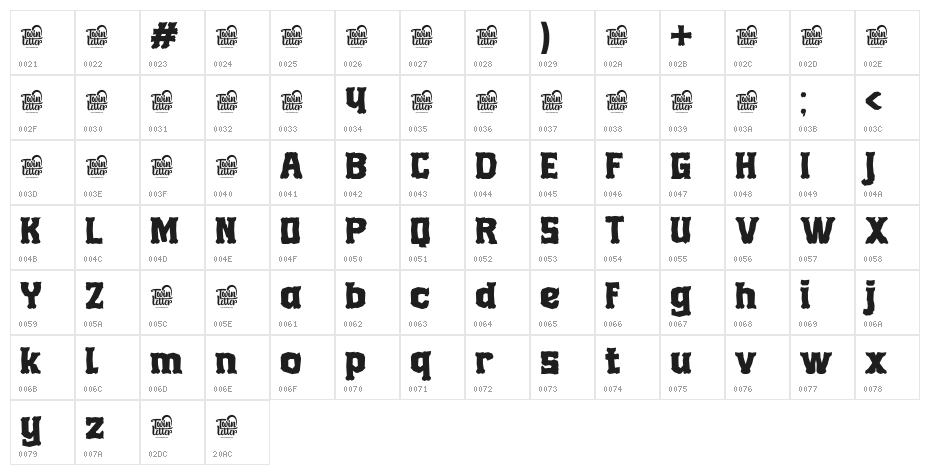 GESKON-Regular Character Map