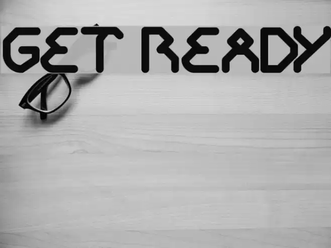 GET READY Font examples