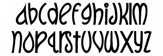 GeT wEt Font Litere mari
