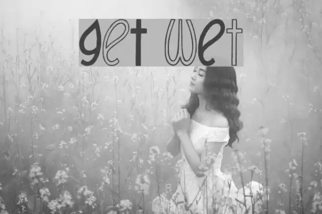 GeT wEt フォント examples