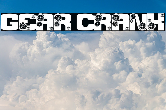 Gear Crank Font examples