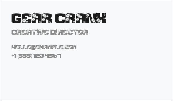 Gear Crank Business Card