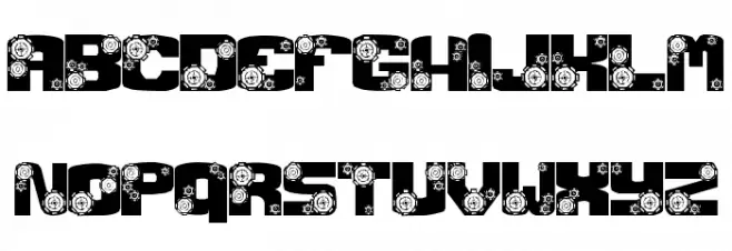 Gear Crank خط أحرف صغيرة