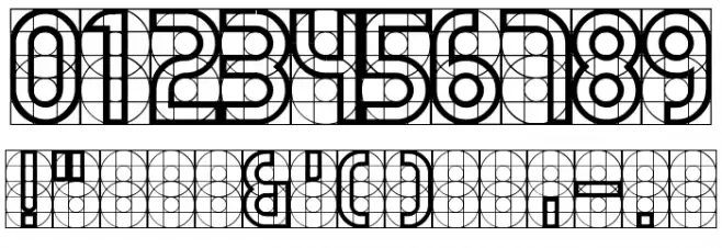 Gear Font Alte caractere