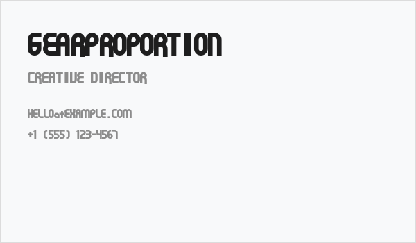 GearProportion Business Card