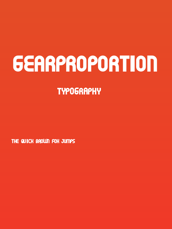 GearProportion Poster