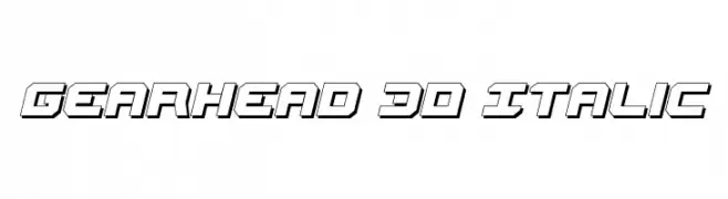 Gearhead 3D Italic 