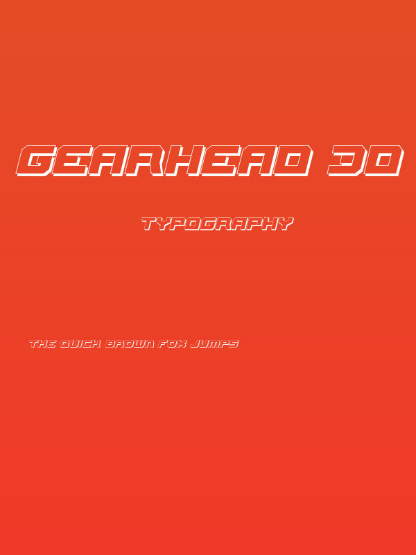 Gearhead 3D Italic Poster