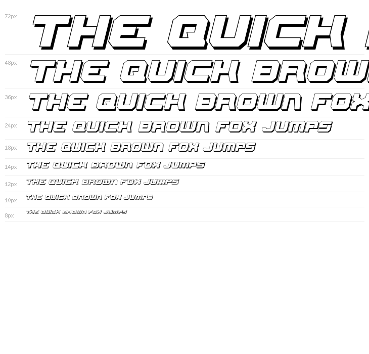 Gearhead 3D Italic Waterfall