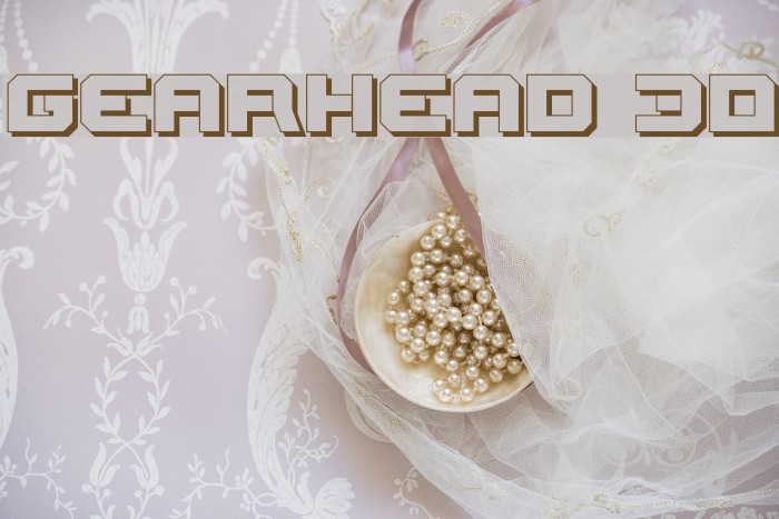Gearhead 3D Font examples