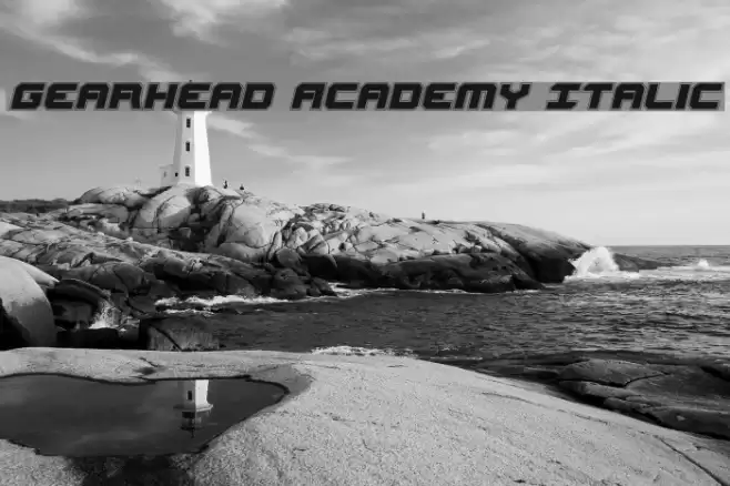 Gearhead Academy Italic Font examples