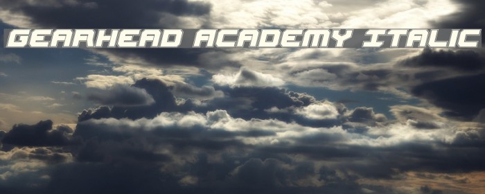 Gearhead Academy Italic Example 3
