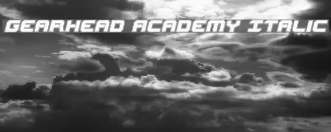 Gearhead Academy Italic Font examples