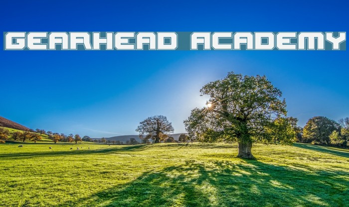 Gearhead Academy Font examples