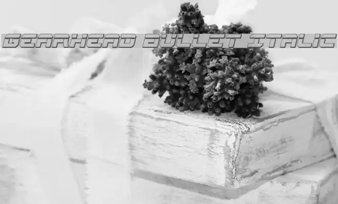 Gearhead Bullet Italic Font examples