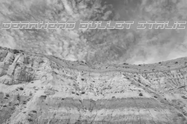 Gearhead Bullet Italic Font examples