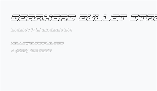 Gearhead Bullet Italic Business Card