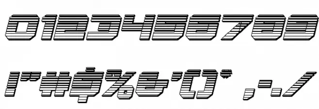 Gearhead Chrome Italic Font OTHER CHARS