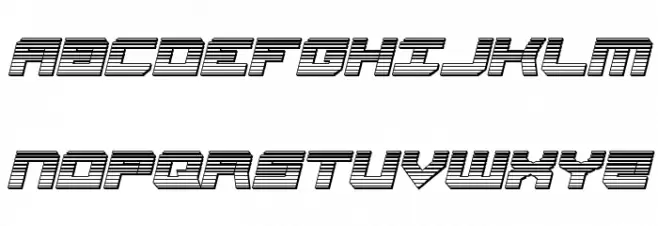 Gearhead Chrome Italic 字体 大写