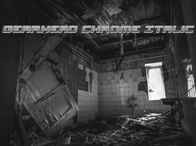 Gearhead Chrome Italic Font examples