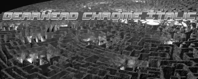 Gearhead Chrome Italic Font examples