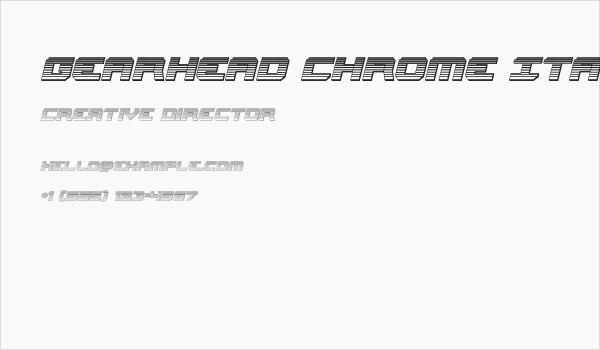 Gearhead Chrome Italic Business Card