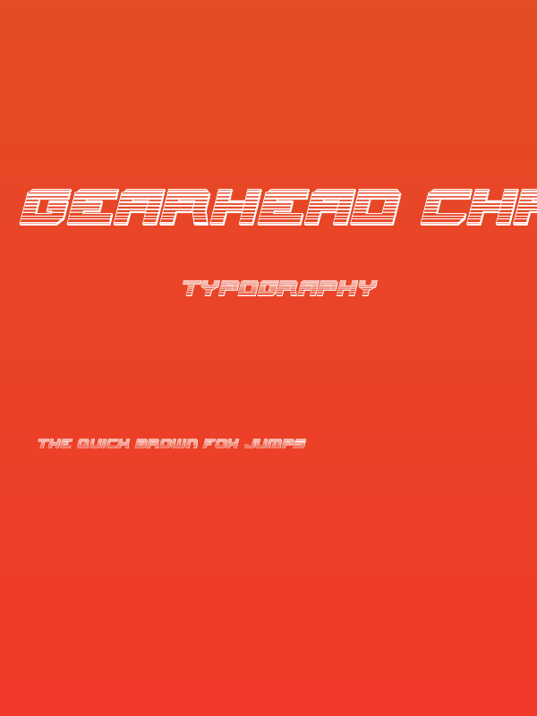 Gearhead Chrome Italic Poster