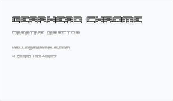 Gearhead Chrome Business Card