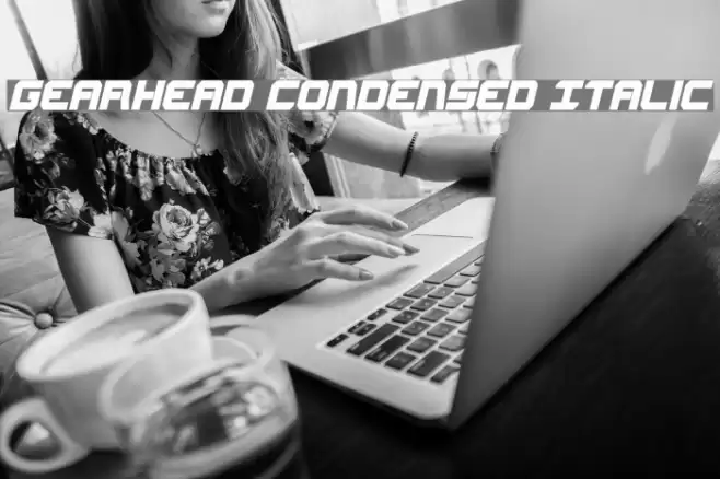 Gearhead Condensed Italic Font examples