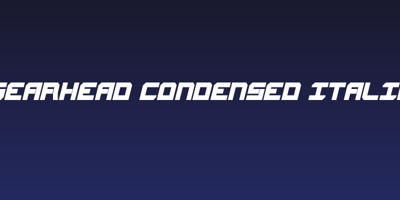 Gearhead Condensed Italic Social Header