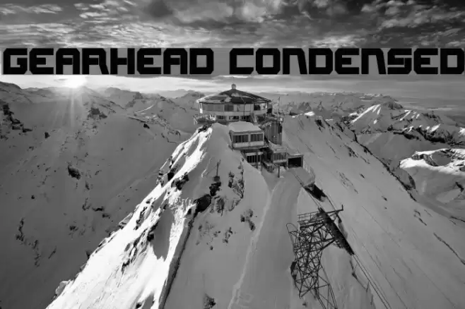 Gearhead Condensed Font examples