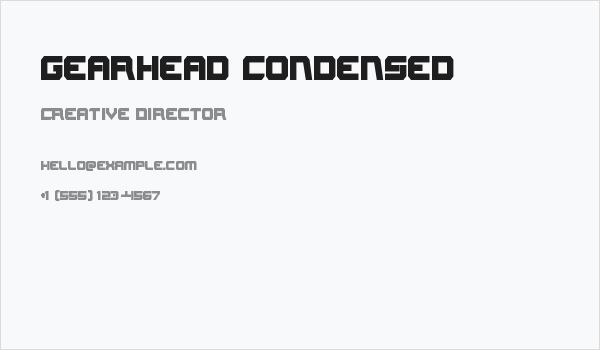 Gearhead Condensed Business Card