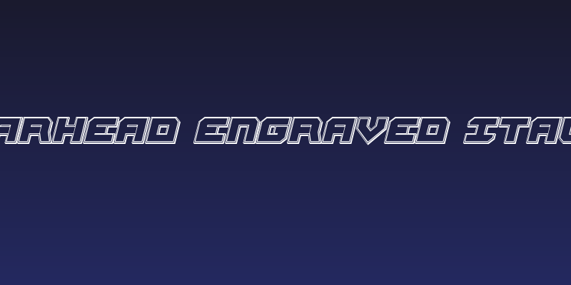 Gearhead Engraved Italic Social Header