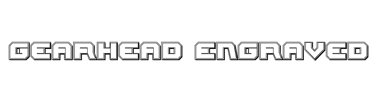 Gearhead Engraved Font