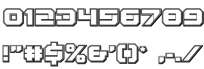 Gearhead Engraved Font OTHER CHARS