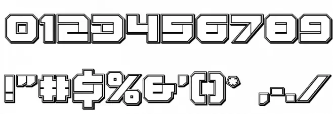 Gearhead Engraved Font OTHER CHARS