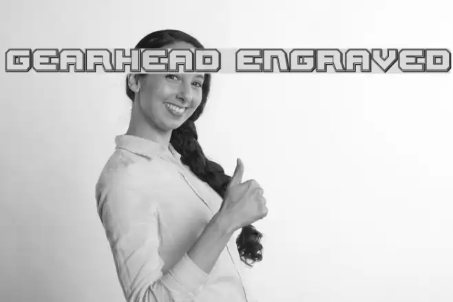 Gearhead Engraved Font examples