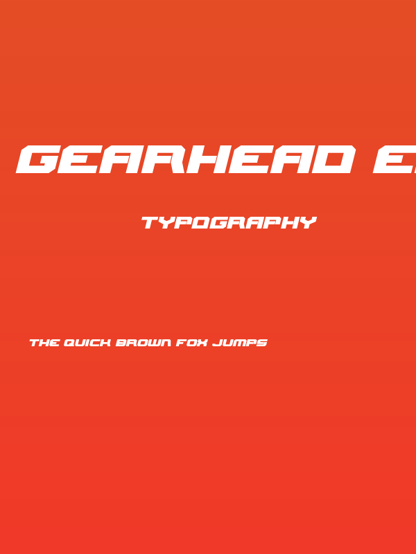 Gearhead Expanded Italic Poster