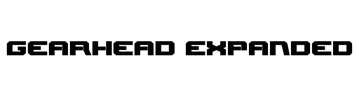 Gearhead Expanded Font