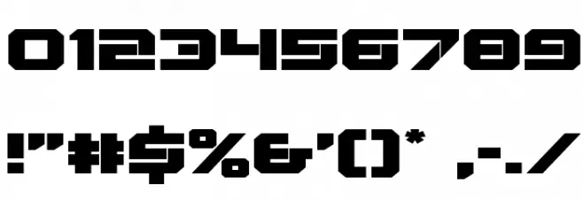 Gearhead Expanded Font OTHER CHARS