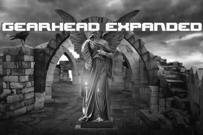 Gearhead Expanded Font examples