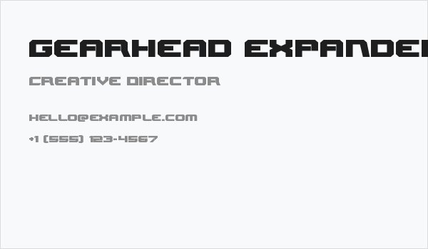 Gearhead Expanded Business Card